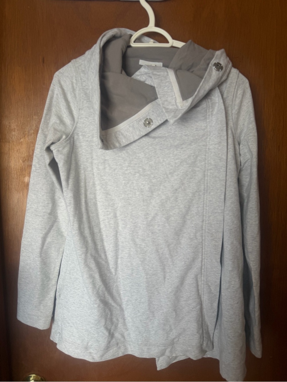 lululemon athletica Heather Gray Cowl Pullover